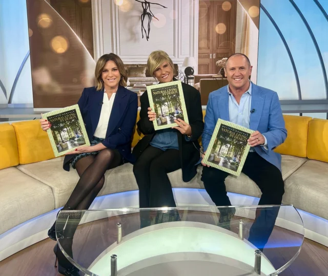 What a wonderful morning with the @morningshowon7, @kyliesgillies and @larryedmur, talking about my new design book, ‘Natural Living By Design’, released yesterday. We chatted about the small changes and six strategies you can make to your surroundings that can lead to a big shift in how you feel. And a changed life. Swipe to watch the two segments. Thank you so much for having me @channel7. Publisher @vendomepress NEW Book OUT NOW.